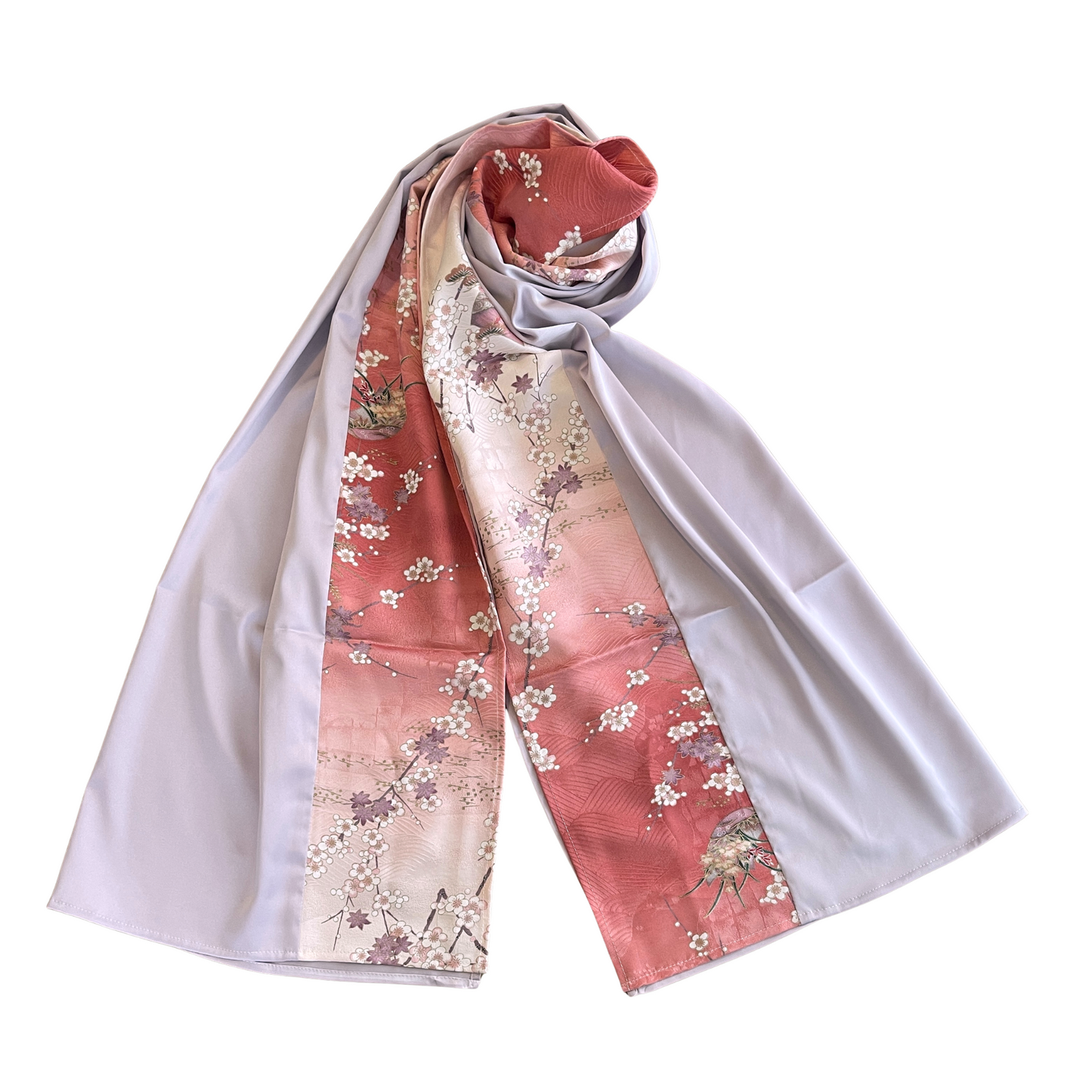 HIME KIMONO Shawl (hijab) Handcrafted from authentic Japanese kimono. One-of-a-kind. Sustainable & elegant.