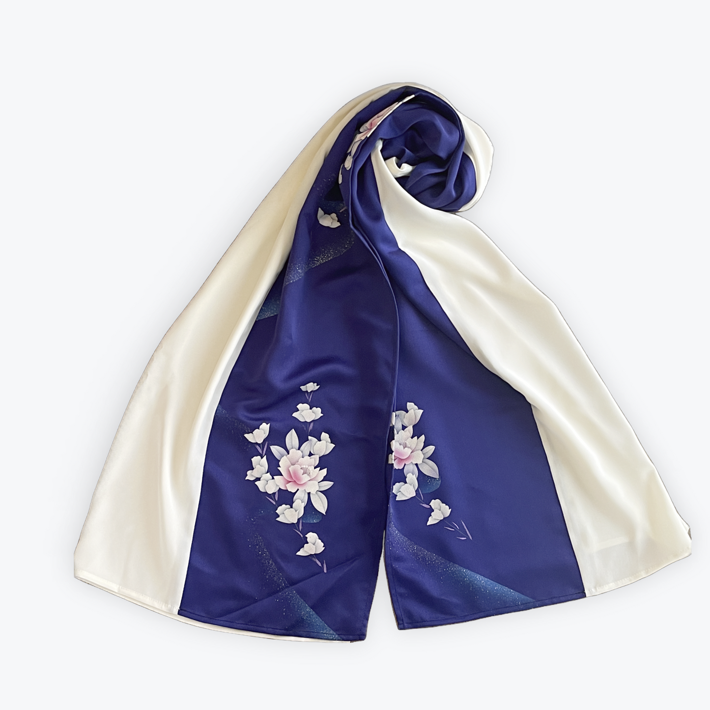 HIME KIMONO Shawl (hijab) Handcrafted from authentic Japanese kimono. One-of-a-kind. Sustainable & elegant.
