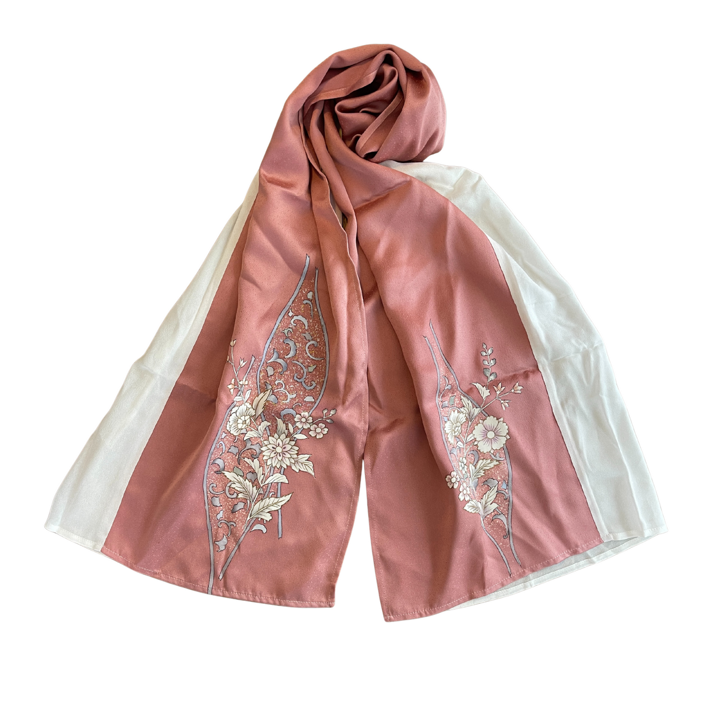 HIME KIMONO Shawl (hijab) Handcrafted from authentic Japanese kimono. One-of-a-kind. Sustainable & elegant.