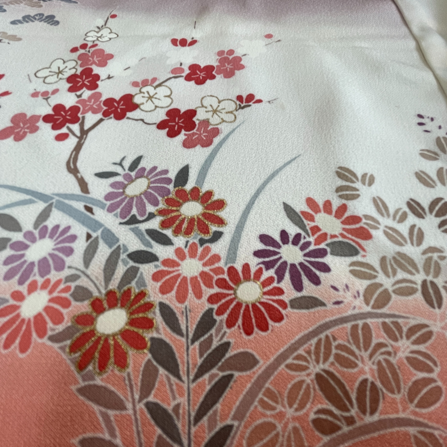 HIME KIMONO Shawl (hijab) Handcrafted from authentic Japanese kimono. One-of-a-kind. Sustainable & elegant.