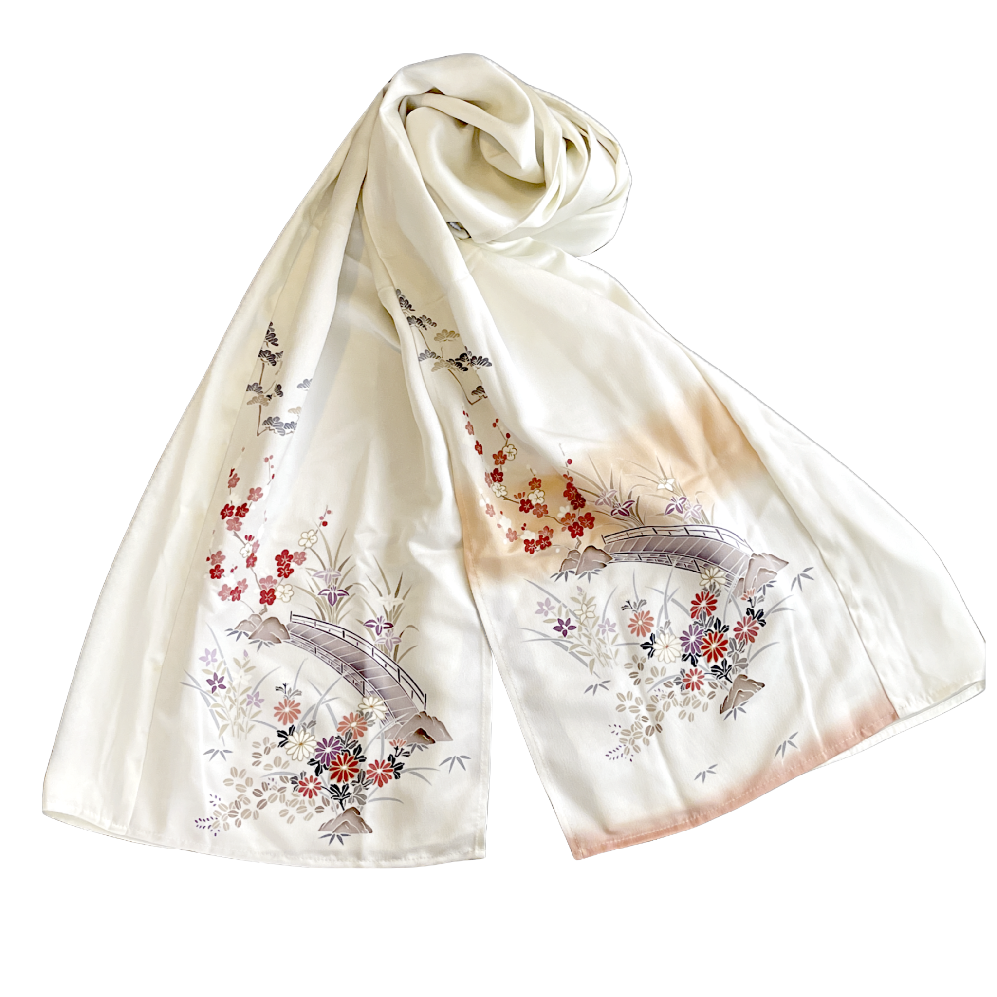 HIME KIMONO Shawl (hijab) Handcrafted from authentic Japanese kimono. One-of-a-kind. Sustainable & elegant.
