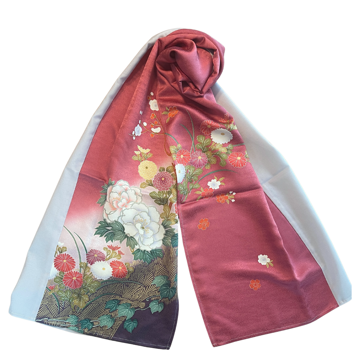 HIME KIMONO Shawl (hijab) Handcrafted from authentic Japanese kimono. One-of-a-kind. Sustainable & elegant.