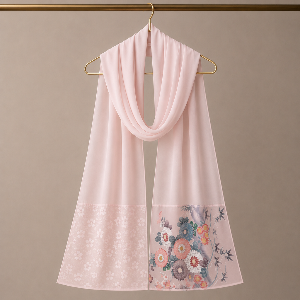 Kimono Jewel Shawl – Pagoda & Peonies | Vintage Japanese Silk Inspired