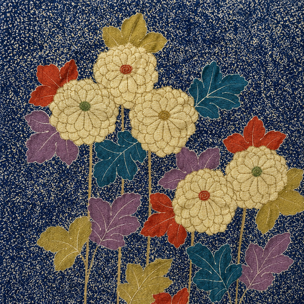 Kimono Grace shawl Kiku – Navy