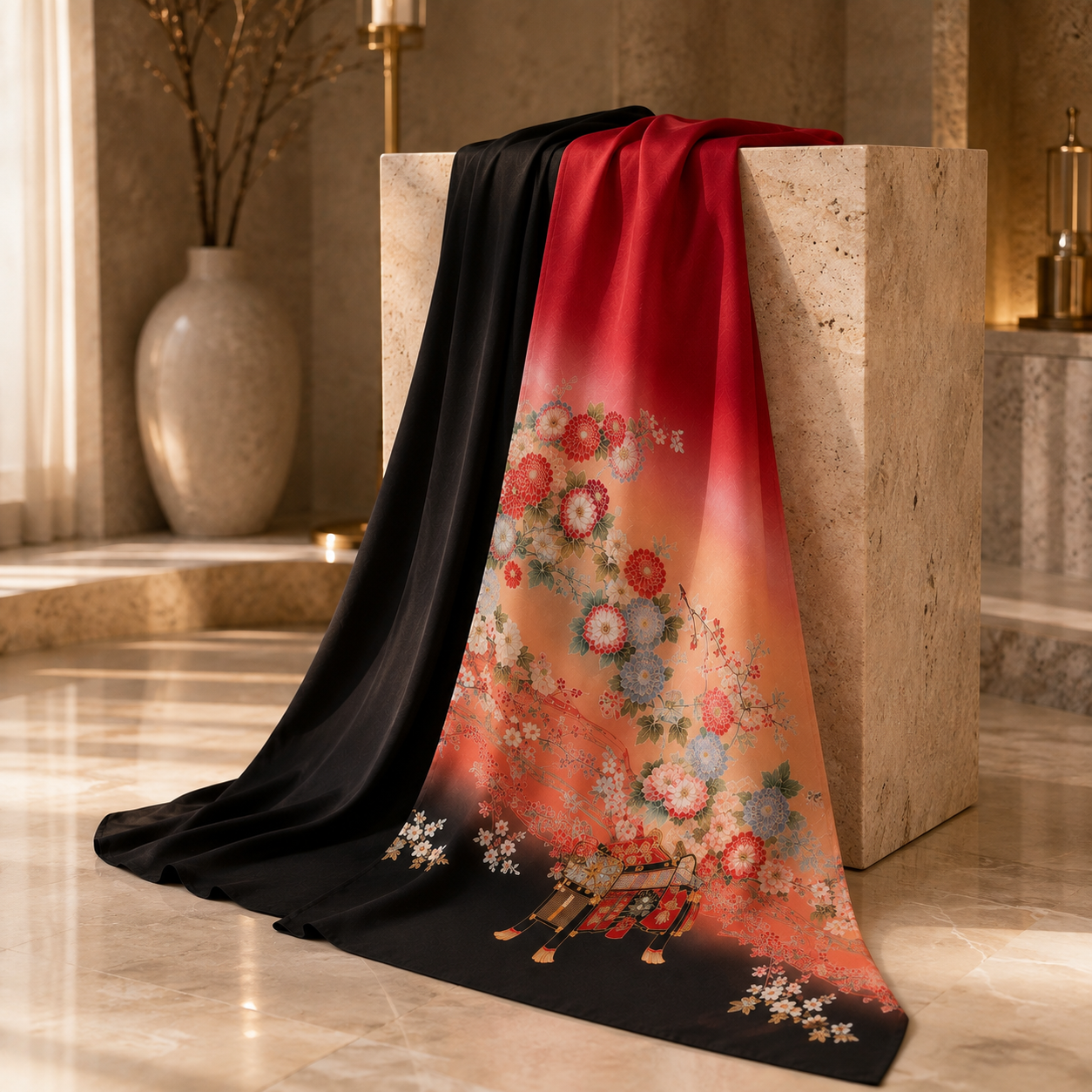 Kimono Jewel Shawl “KOGA”