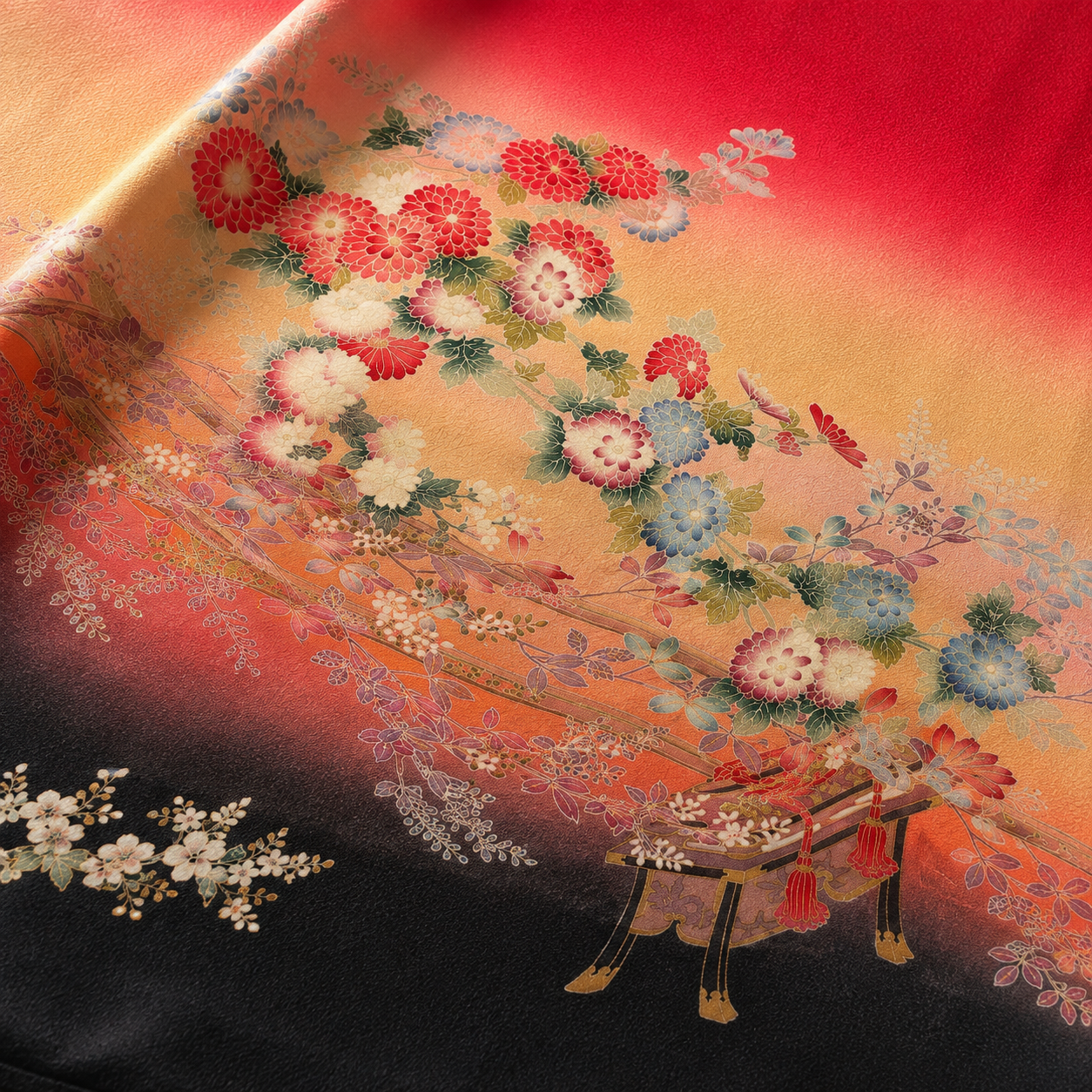 Kimono Jewel Shawl “KOGA”