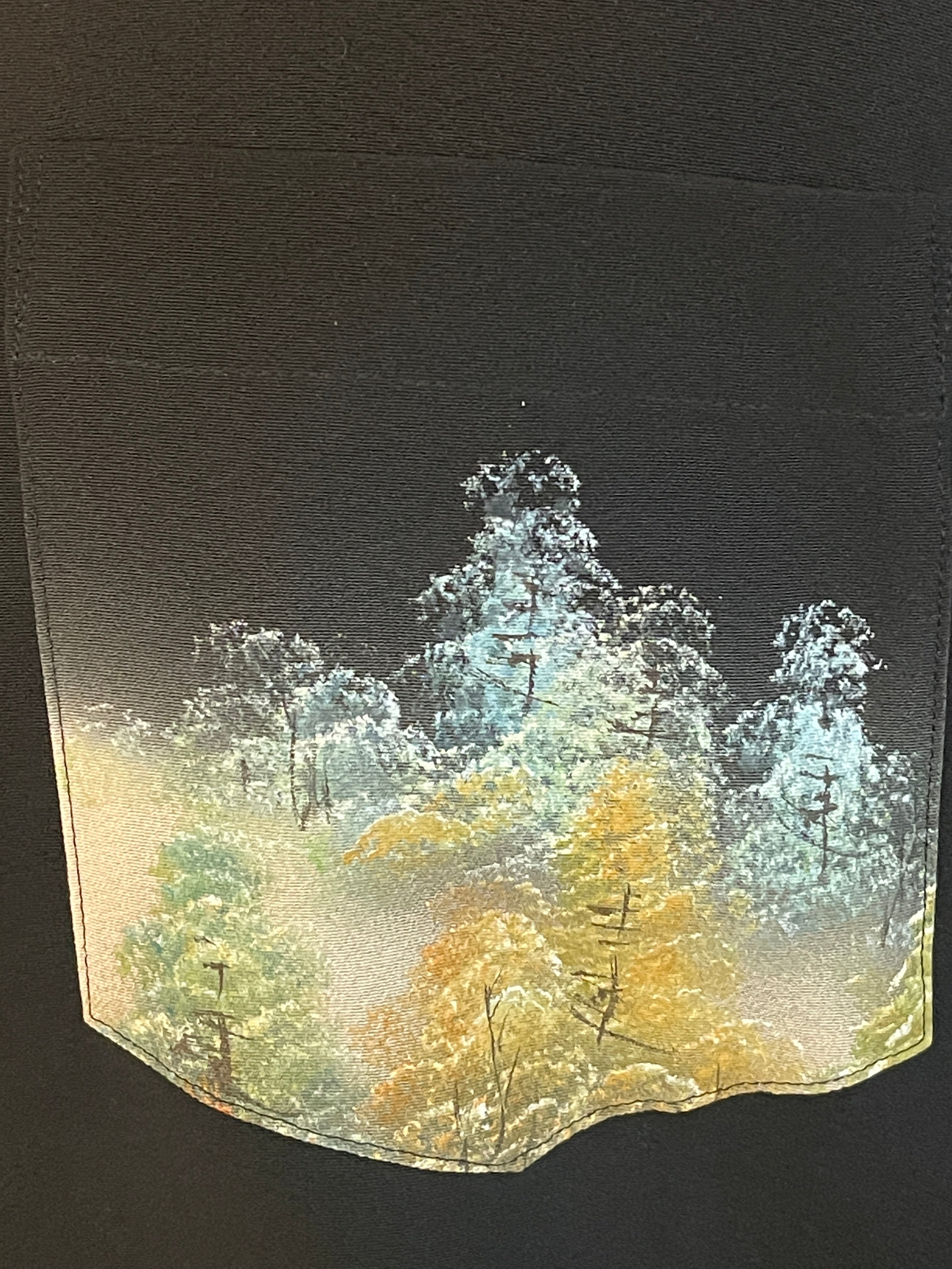 【着物メンズシャツ】風景画