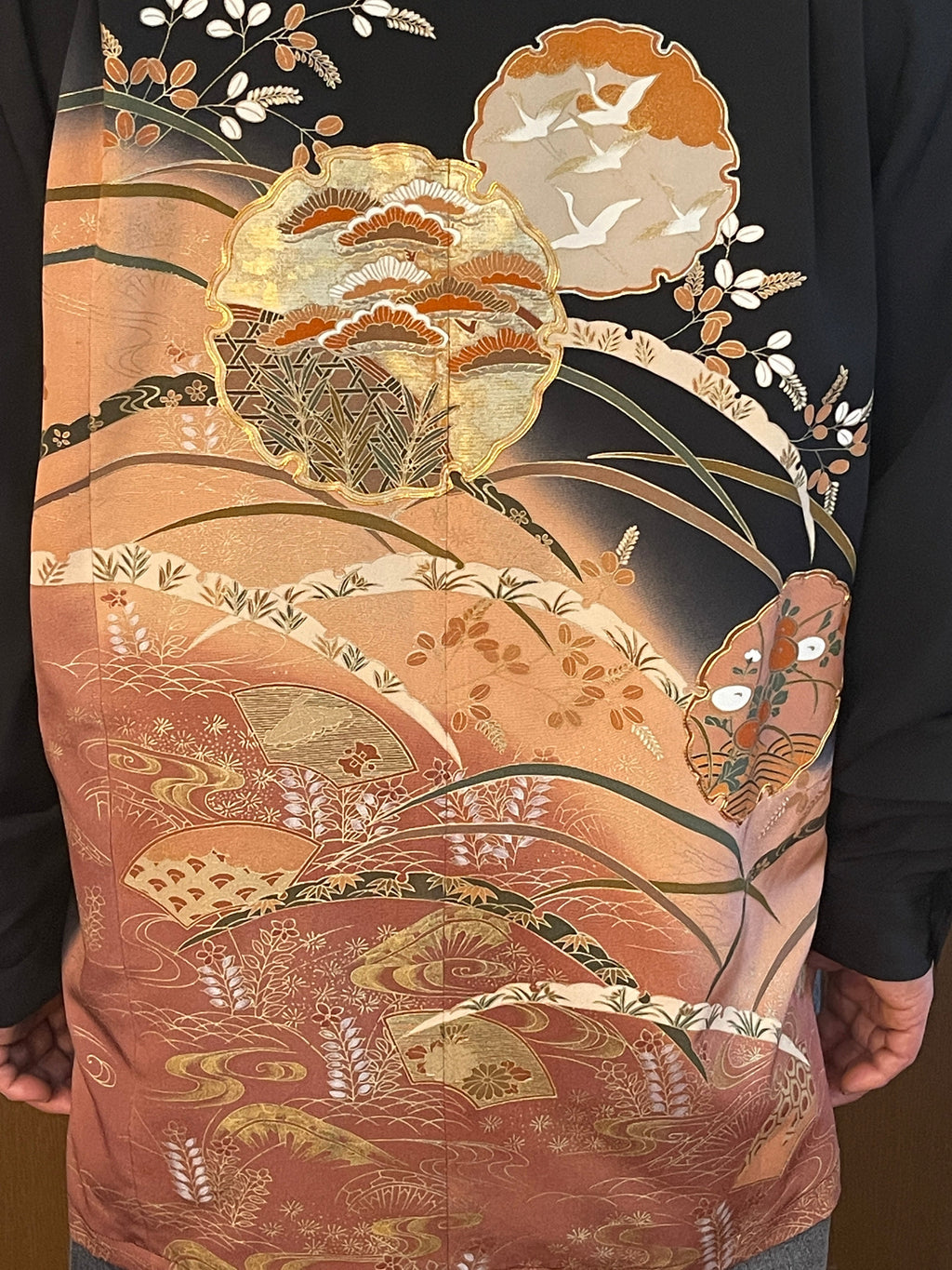 【着物メンズシャツ】晩秋　
