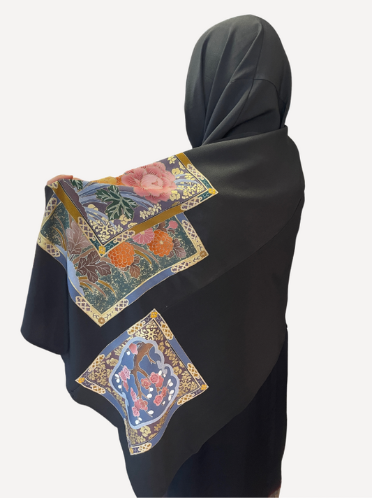 Umur panjang chrysanthemum crest kimono hijab yang senang oleh umat Islam