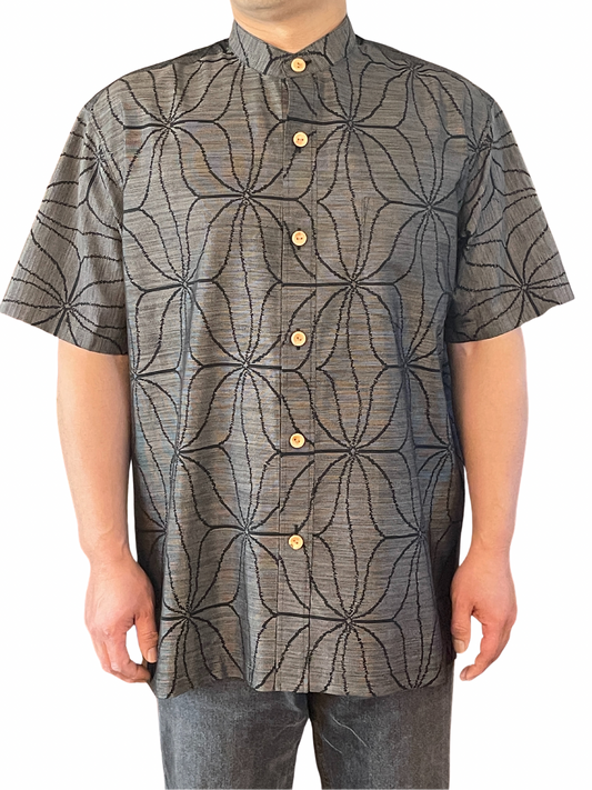 [Men's shirt that has only one piece in the world] The finest vintage Oshima Tsumugi shirt that inherits the Japanese style